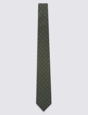 Classic Spotted Tie with Wool